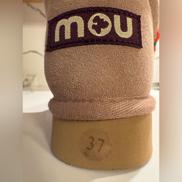 Free People MOU Eskimo Overstitching Shearling Boot Fur Lined Camel 37/6 NEW - Picture 8 of 9